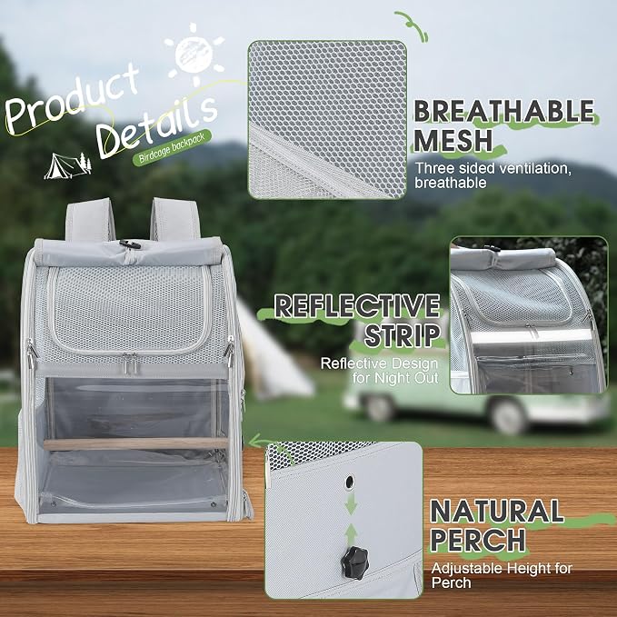 Sanmoncare Bird Carrier Backpack - Image 3