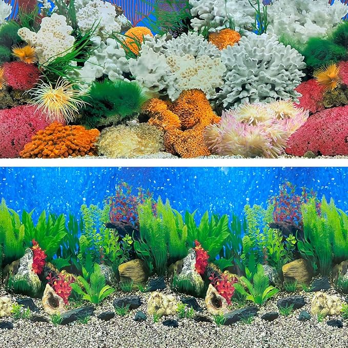 Aquatic Plant Aquarium Background Sticker Coral HD Fish Backgrounds by XCNO