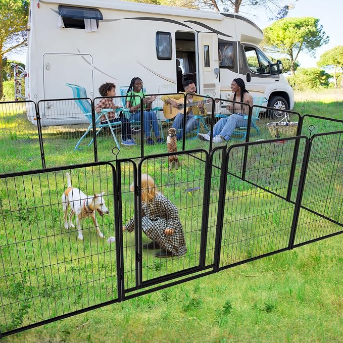 Dog Playpen Outdoor Extra Wide 16 Piece Panels Heavy Duty Dog Fence 40" Height - Image 5