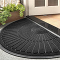 tchdio Door Mat Outdoor Indoor Entrance Doormat-Semicircular Durable Rubber Non by Tchdio