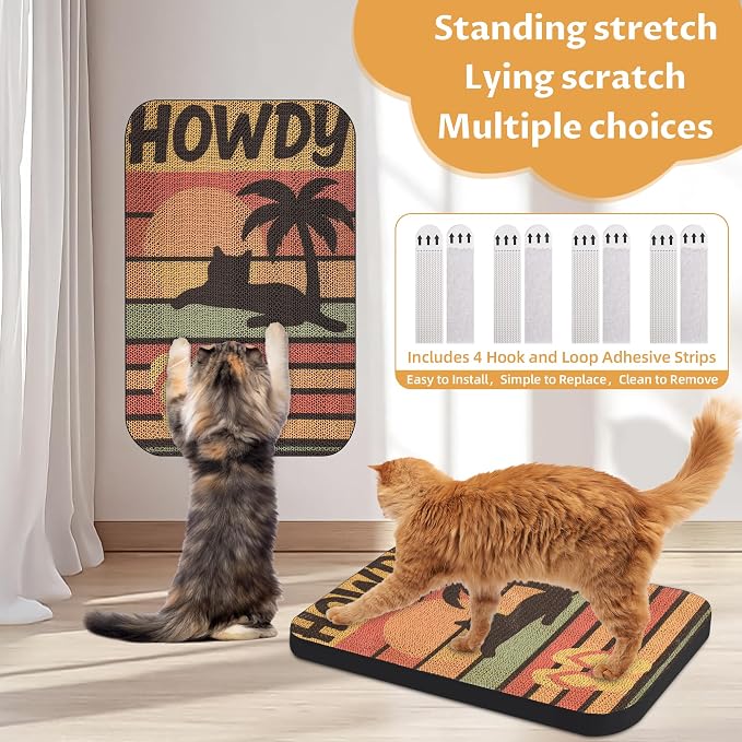 Art Cat Scratcher, Wall-Mountable Cat Scratching Board, Cat Wall Scratcher - Image 3