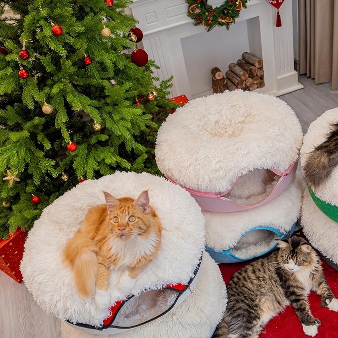 CATTASAURUS Peekaboo Cat Cave for Multiple & Large Cats Up to 30-45 Lbs - Image 7