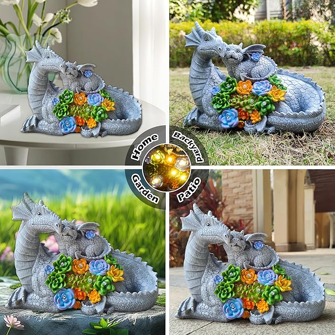 Dragon Solar Garden Statues Outdoor Decoration - Image 8