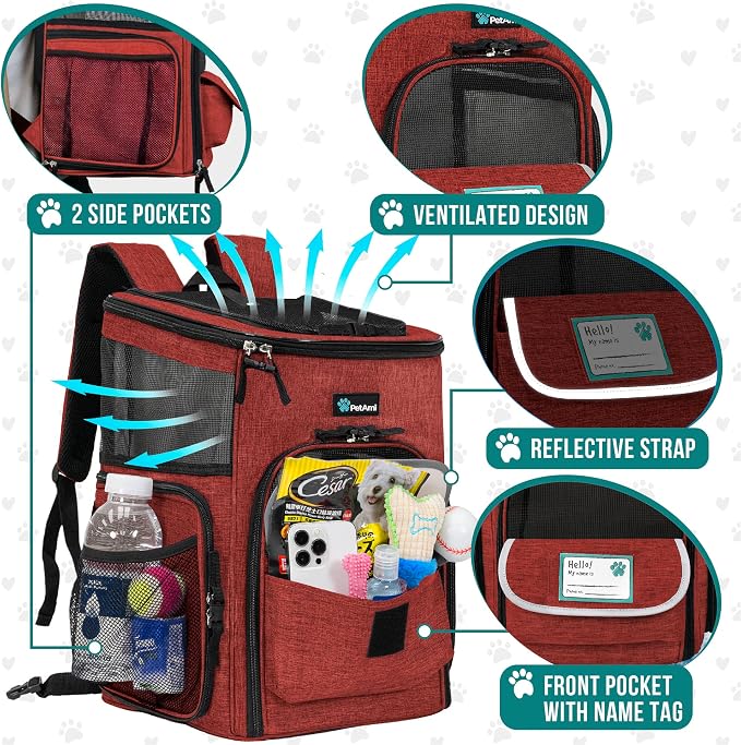 PetAmi Dog Backpack Carrier, Airline Approved Cat Backpacks - Image 2