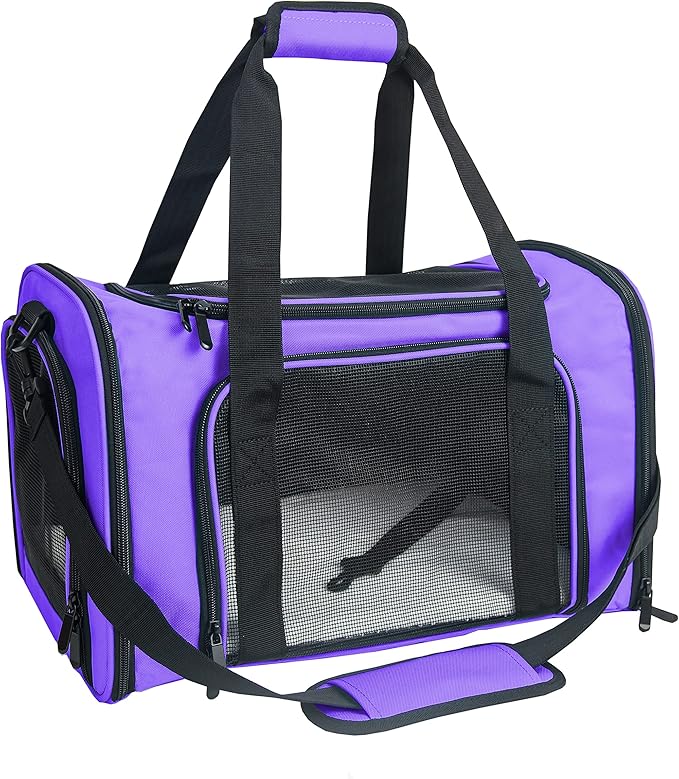 Soft Sided Carrier for Small Medium Cats Dogs, Removable Pad Collapsible Travel by NextFri
