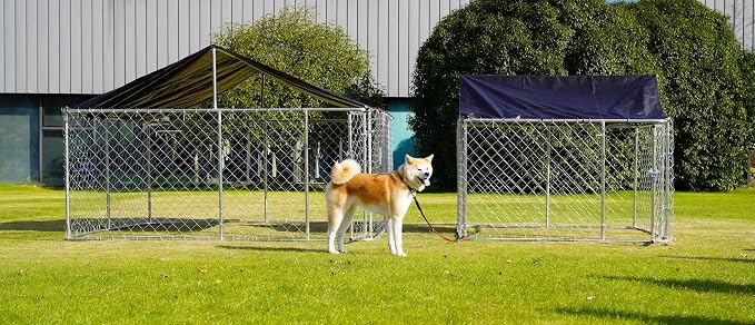 Petonly Outdoor Dog Enclosure Heavy Duty Dog Kennel House Mesh Dog Big Cage Pet - Image 6