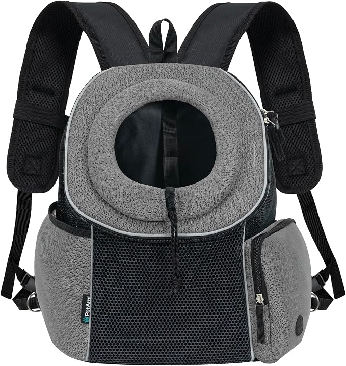 PetAmi Dog Front Carrier Backpack, Ventilated Adjustable Dog Pet Cat Chest - Image 2