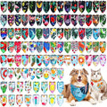 150 Pcs Hawaiian Dog Bandanas Bulk Pet Bibs Colorful Triangle Scarf Pet Bandanas by Huhumy