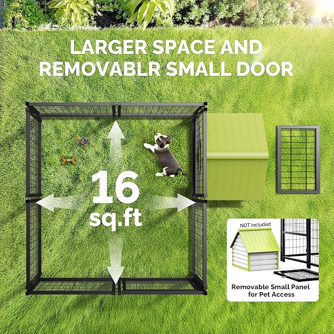 Sino Luban 2PCS Outdoor Dog Kennel Outside Run - Image 2