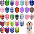 30 Pcs Plaid Dog Bandanas for Small Dogs Medium Stitch Dog Bandana Bulk by Bestwishforyou