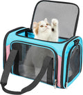 Discala Cat Dog Carrier Up to 15 Lbs TSA Airline Approved Pet Carrier by Discala