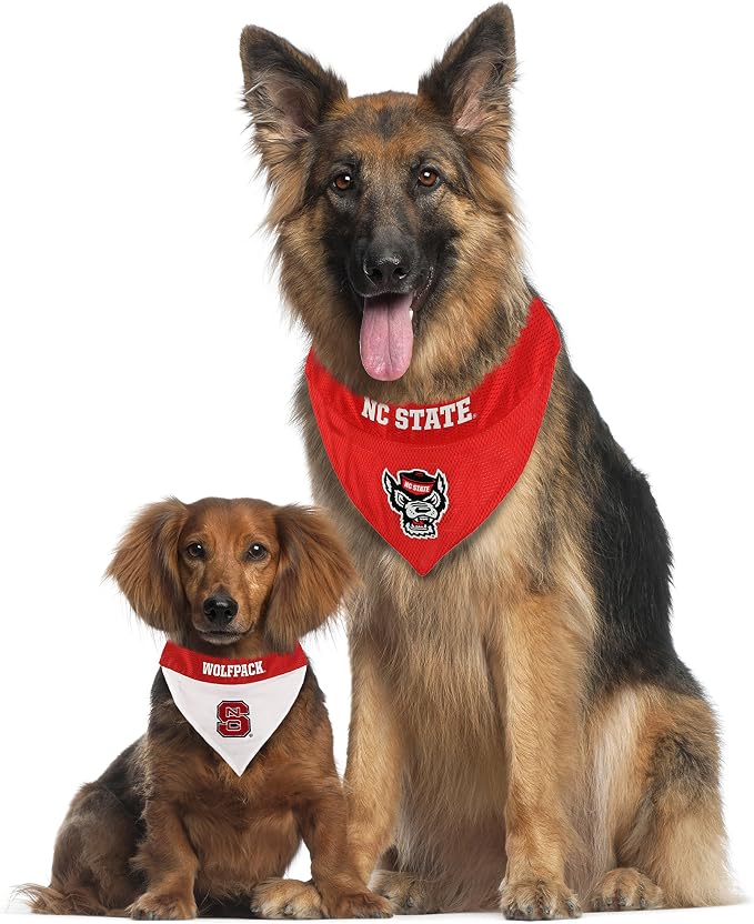 Pets First Collegiate Pet Accessories, Reversible Bandana, North Carolina State - Image 5