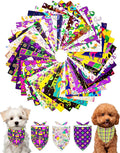 PET SHOW 50 Pack Mardi Gras Dog Bandanas Bulk by PETSHOW