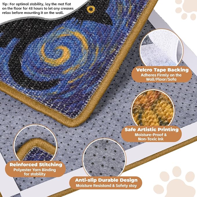 Sisal Cat Scratcher Mat, Cat Wall Scratcher - Image 3