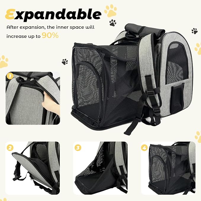 Zavothy Cat Backpack Carrier, Expandable Airline Approved Pet Backpack - Image 8