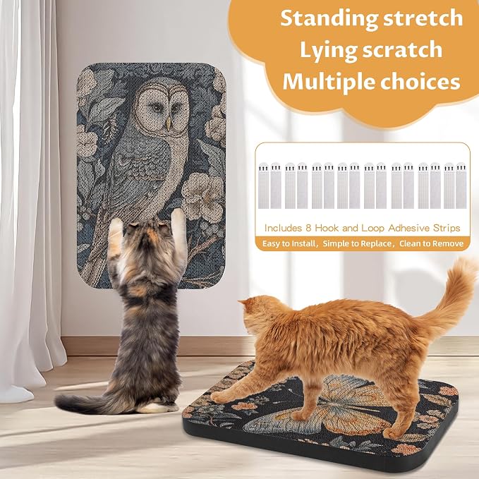 2 Pack Art Cat Scratcher, Wall-Mountable Cat Scratch Pad, Cat Wall Scratcher - Image 3