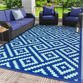 GENIMO Outdoor Rug for Patio Clearance, Reversible Plastic Straw Rugs for RV by GENIMO