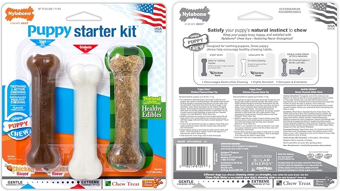Nylabone New Puppy Starter Kit, 5 Chew Toys and 1 Natural Treat - Image 10