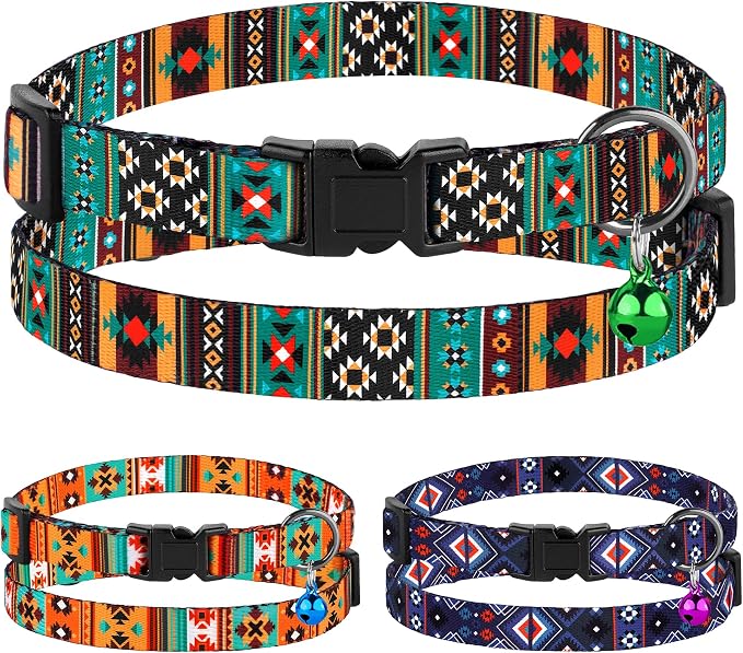 Cat Collar Breakaway 2PCS Adjustable Pattern Tribal Aztec Southwest Safety Pet - Image 7