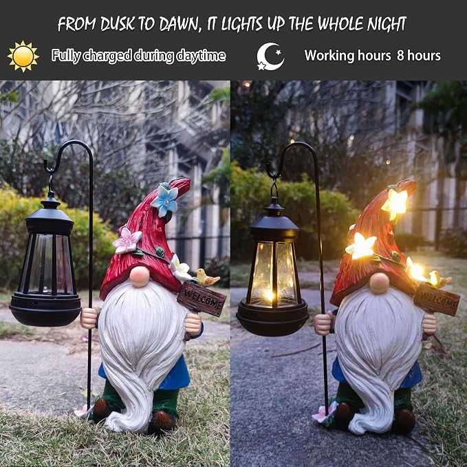 Solar Garden Gnomes Statue - Image 4