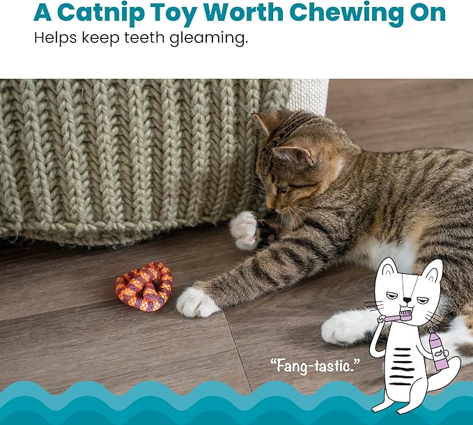 Catstages Plaque Away Pretzel Cat Toy – Interactive Catnip Dental Chew Toy to - Image 2
