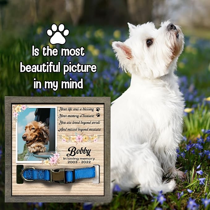 Memorial Gifts Customized Dog Picture Frame Dog Loss Sympathy Gift Personalized - Image 6
