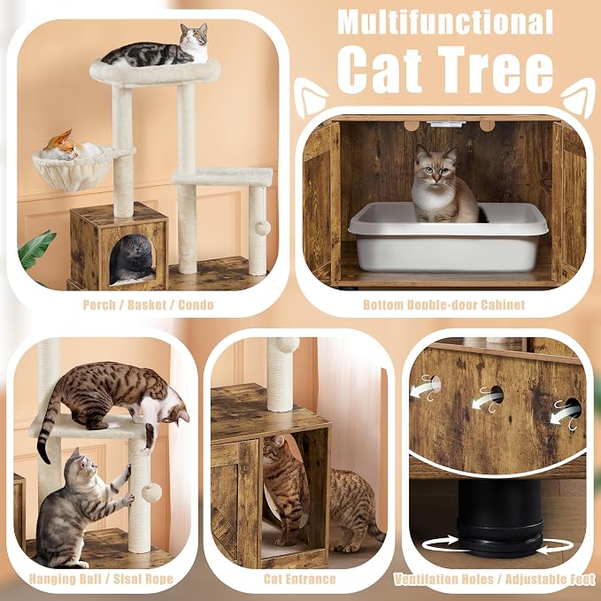 Yaheetech Litter Box Enclosure - Image 4