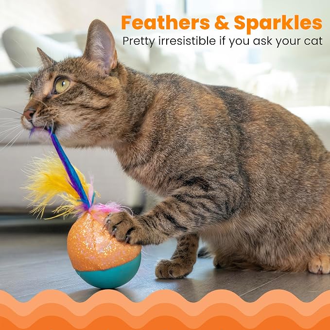 Catstages Whack N' Wobble Ball Intearctive Cat Toy, Weighted Ball - Image 3