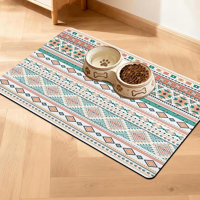 Pet Feeding Mat for Floors Waterproof Dog Mat for Food and Water Absorbent by Unknown