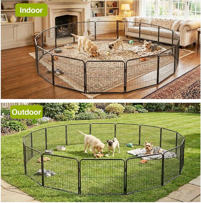 BestPet Dog Playpen 24 Inch 16 Panels Heavy Duty Metal Pet Exercise Pen Indoor - Image 8
