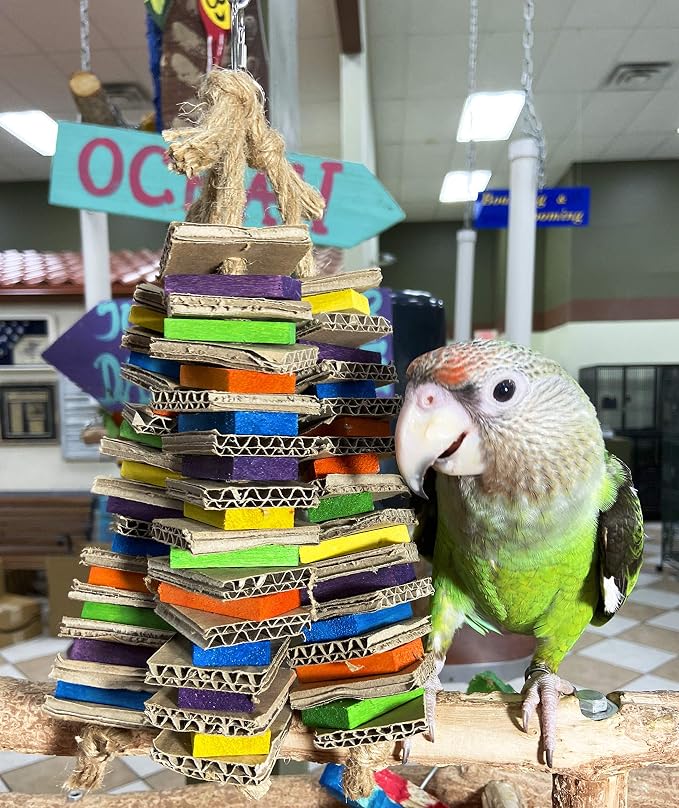 Birds LOVE Chew-Tastic Triple Tower Bird Cage Toy Shredded - Image 3