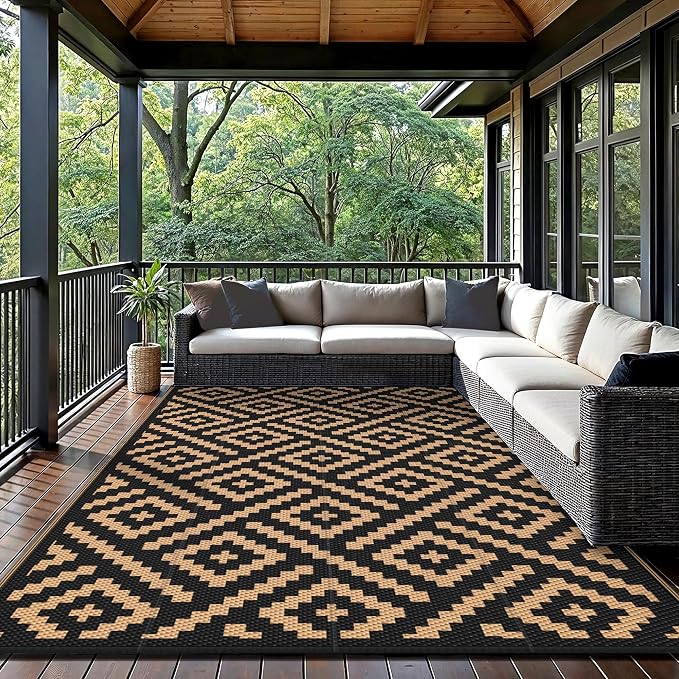 GENIMO Outdoor Rug for Patio Clearance, Reversible Plastic Camping Rugs - Image 7