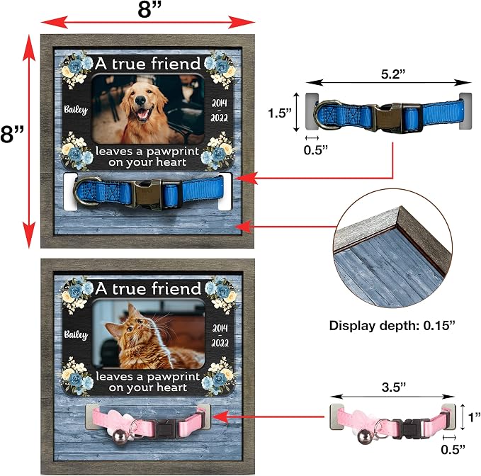 Dog Memorial Gifts Personalized Loss Of Pet Dog Memorial Picture Frame Pet Loss - Image 3