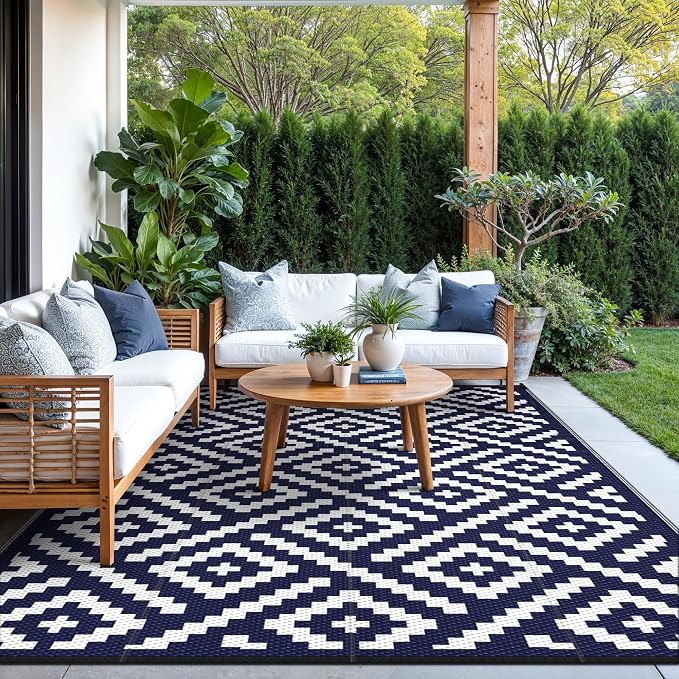 GENIMO Outdoor Rug for Patio Clearance, Reversible Plastic Camping Rugs - Image 6
