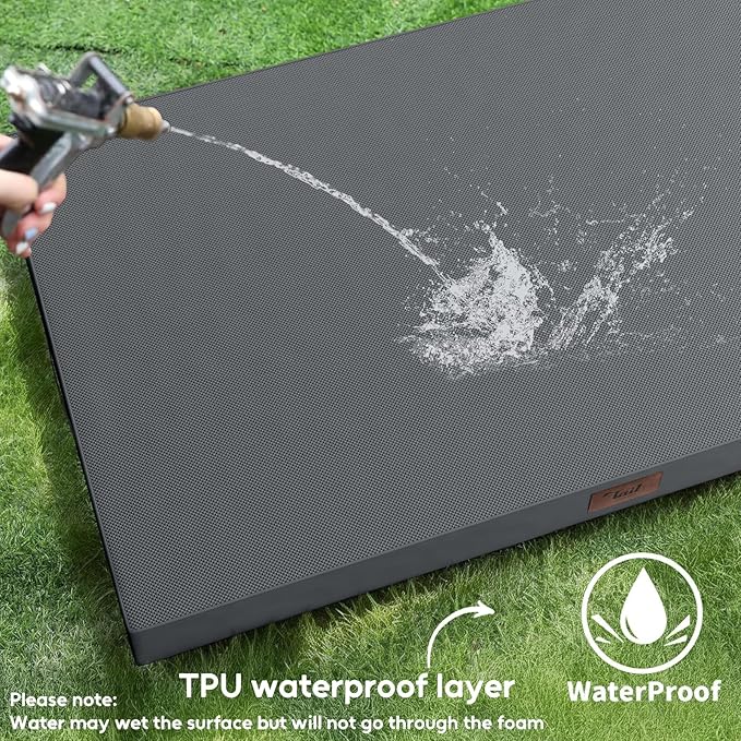 Outdoor Dog Bed for Small Dogs & Cats, Waterproof Dog Crate Mat Orthopedic Egg - Image 4