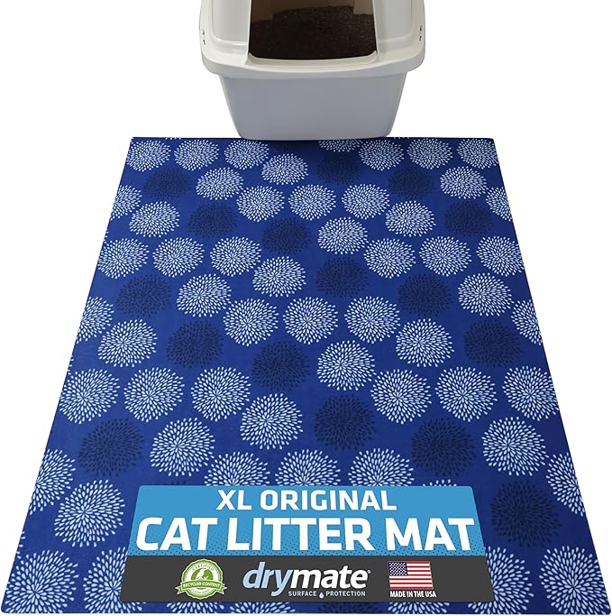 Drymate Cat Litter Box Mat, Litter Trapping Mat, Waterproof, Urine-Proof by Drymate