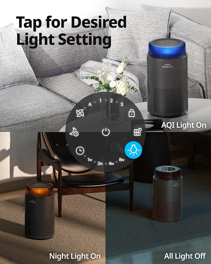 COWAY Air Purifiers for Bedroom Home up to 810 ft², HEPA Filter for Smoke - Image 6
