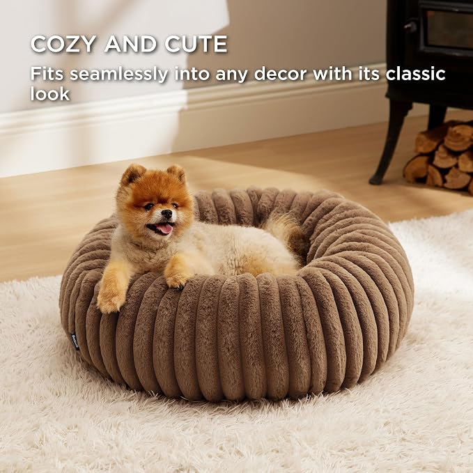 Bedsure ComfyFleece™ Donut Small Dog Bed - Image 4