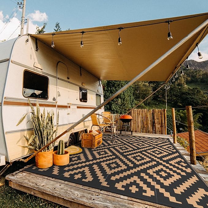 GENIMO Outdoor Rug Waterproof, Lightweight Large RV Camping Mat - Image 4