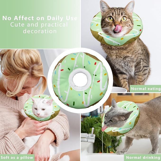 Cat Cone Collar Soft, Adjustable Cat Recovery Collar Kitten Cones to Stop - Image 4