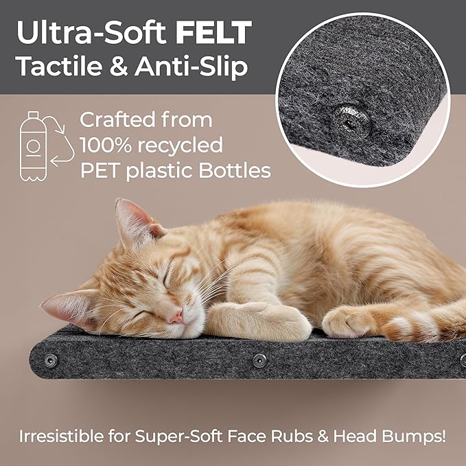 Wall Mounted Cat Perch Long Shelf by Pryde Pets - Image 2