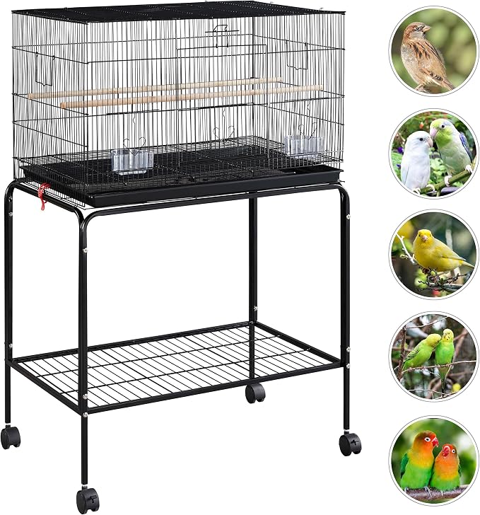 Yaheetech 47-inch Rolling Breeding Flight Bird Cages - Image 3