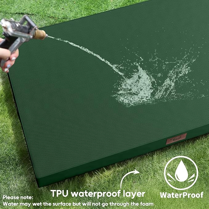 Outdoor Large Washable Dog Bed, Orthopedic Egg Crate Foam Dog Crate Mat - Image 4