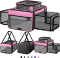 Top and 2 Sides Expandable Pet Carrier 17x11x9.5, TSA Airline Approved Small by SHARLOVY