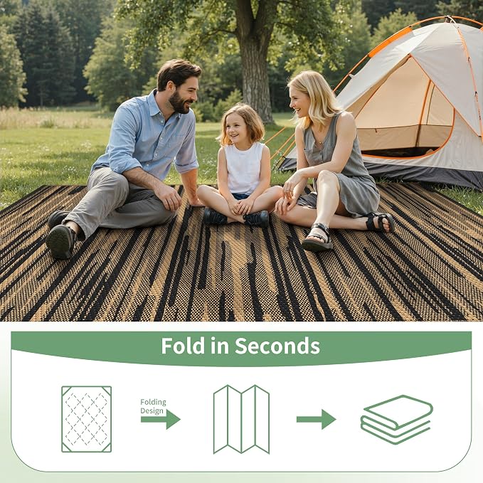 GENIMO Outdoor Rug for Patio Clearance, Reversible Plastic Straw Rugs for RV - Image 6