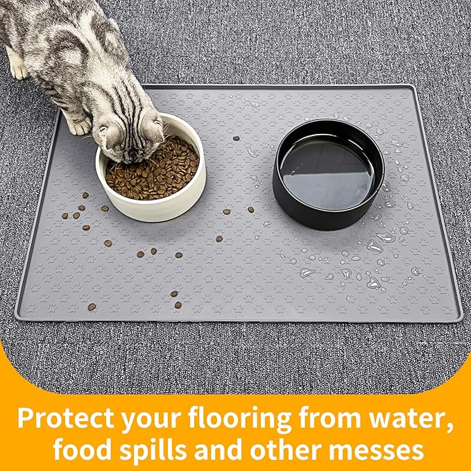 Ptlom Pet Placemat for Dog and Cat, Mat for Prevent Food and Water Overflow - Image 5