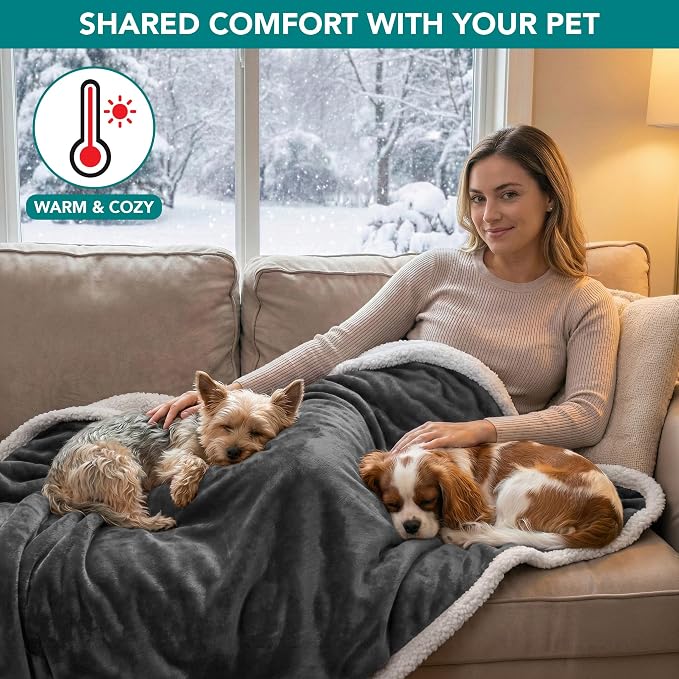 PetAmi Waterproof Dog Blanket for Medium Large Dog Puppy Cat Throw for Couch - Image 4