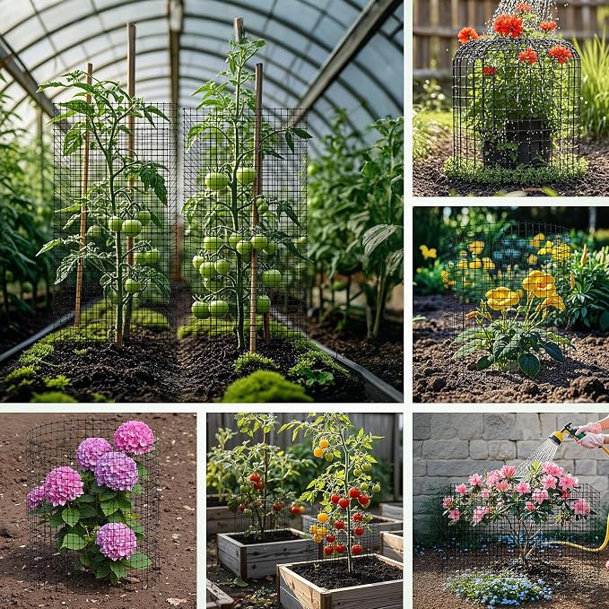 9 PCS Plant Protectors from Animals, 12x12 Inch Heavy Duty Metal Plant Cages - Image 6