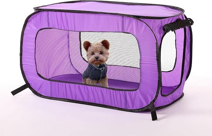 Beatrice Home Fashions Portable, Collapsible, Pop Up Kennel Travel Cat and Dog - Image 2