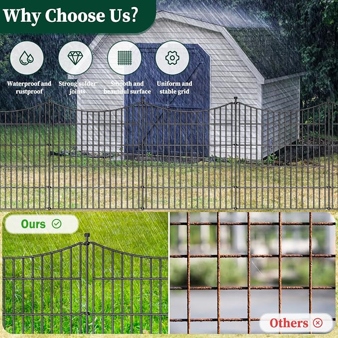 5 Panels Decorative Garden Fence - Image 3